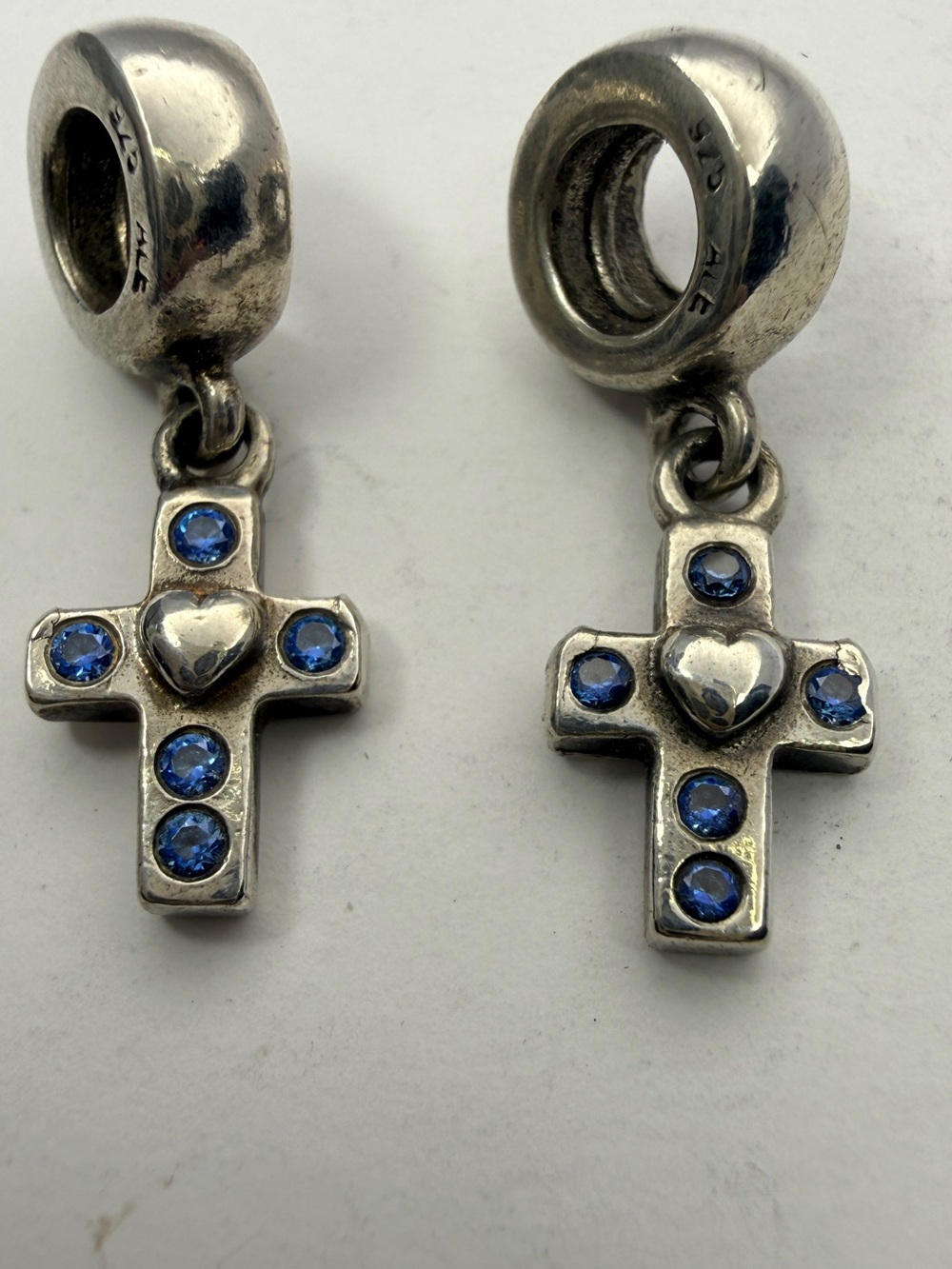 Retired Pandora Blue CZ Cross Dangle Charm
SKU 790355CZB